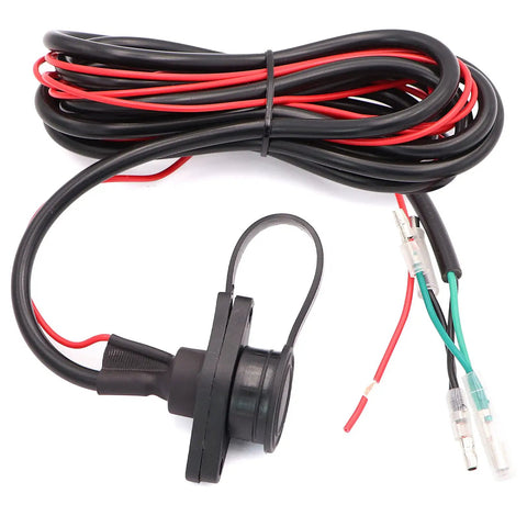 Winch Hand Remote Controller With Grippy Ergonomic Grip And Socket Assembly For ATV UTV Winch 10 Ft Cable Plug In Wiring System For Easy Storage More Stable Than Wireless Remotes Ideal For Rough Terrain, black and red cord