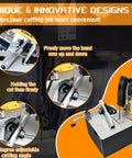 2 In 1 Portable Band Saw Stand With Alloy Steel Construction For Vertical And Horizontal Cutting Adjustable Height And Quick Clamp System Built For Dewalt DCS374B DCS374P2 Portable Bandsaws Turns Any Saw Into A Ready To Go Cutting Station