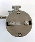 Close-up view of Universal Replacement Dump Truck Tarp Motor Beast 600 Watt 50 To 1 Gear One Point Five HP Chrome Cover