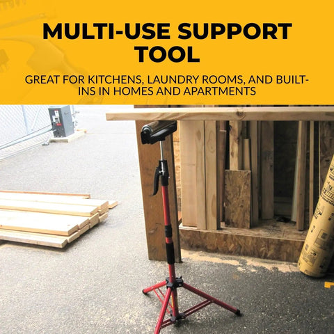 Upper Third Hand Support Poles System 2 Pack Kit With Textured Grip Pads And Quick Release Lever Built For Cabinetmakers Woodworking D I Y Projects For Pro Level Cabinet Installations in use as a multi-use support tool.