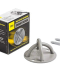 X Mount Wall And Ceiling Anchor For Suspension Trainers Beefy Heavy Duty Steel 4.5 Inch Plate Universal Fit with bolts and packaging