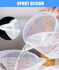 Two Pack Measuring Cup Set 250 Milliliters And 500 Milliliters BPA Free Non Toxic Kitchen Measuring Cups pouring liquid with spout detail