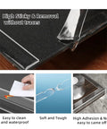 Clear Self Adhesive Corner Protectors And Edge Guard Tape For Baby Safety Flexible Bumper Strips to shield sharp furniture corners on black surface.