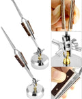 Two Pack Third Hand Tweezers With Straight And Curved Tips, Cross-Locking Clamps And 360 Degree Rotating Base