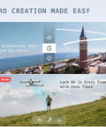 Infinity 8K 360 Drone Bundle With 3 High Capacity Batteries for Immersive Flight capturing scenic tower and tracking person