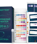 Twenty In One Drinking Water Test Strips Fast Home Analysis for ph, hardness, lead, iron, copper, chlorine and bacteria.