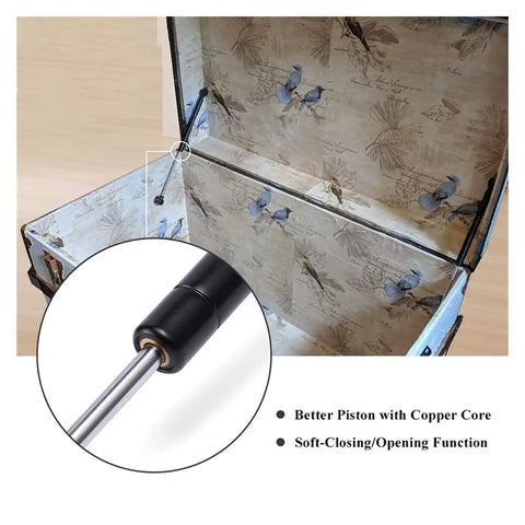 Four Pack Brass Core Gas Spring Hinge For Kitchen Cabinets with hydraulic door lift assist and copper core in white finish
