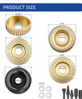 Killer 14 Piece Wood Carving Disc Set For Angle Grinder Includes 5 Carving Discs 5 Rotary Burr Files 4 Adapter Rings