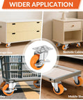 2.5 Inch Heavy Duty Caster Wheels Set of 4 with Brakes for Furniture Carts and Workbenches used on storage box, cabinet, trolley.