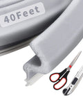 40 Feet Door Weather Stripping Roll With V Shaped Q Foam Kerf Seal For Doors And Windows Frame Rigid PVC Flange with scissors