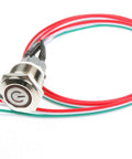 16mm Chassis Switch Metal Button Switch With 22 Inch Extension Cable In Red Yellow Blue Green On Off For ATX Power Supply And Computer DIY Projects