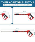 Beefy Pressure Washer Gun And Hose Kit For 25Ft High Pressure Cleaning Spray Gun With Wand Extension 5 Nozzles M22 14mm Fittings 3600 PSI