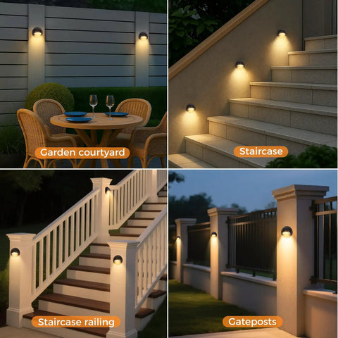 Low Voltage LED Deck Lights Kit With Transformer Timer And Photocell Sensor No Fuss Setup IP67 Waterproof Outdoor Landscape Lighting for garden courtyard and staircase