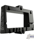 Badass Hold VoIP Desk Phone Wall Mount Bracket Compatible With T46U T46S T46G Kit, heavy-duty black design with included microfiber cloth.