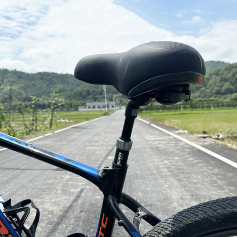 Suspension Seatpost For E Bike 350mm Length 31.6mm Diameter With Internal Coil Spring on bike for smoother mountain rides