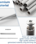 15 Pack Heavy Duty Gutter Screws 7 Inch With Plastic Ferrules And Driving Tool Gray Exterior Fasteners showing screws and plastic ferrules.
