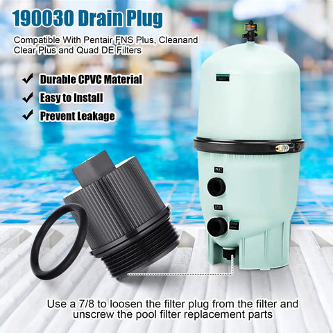 Pool Filter Repair Kit For Pentair Fns Plus One Stop Tension Clamp High Flow Air Relief Valve Tank O Ring Drain Plug