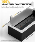Pop Up Power Strip With PD 30W USB Ports For Table Conference Room And Countertop Use, durable metal construction detail