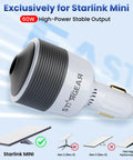 Starlink Mini Car Adapter 12V To 24V DC Step Up Converter With 60W Cigarette Lighter Power Boost Stable 24V Output For Starlink Mini plug-in adapter, shown with 60W label and Starlink Mini compatibility