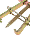 Heavy Duty Carbon Steel Two Jaw Gear Bearing Puller With Reinforced Grips close-up showing adjustable gripping arms and threaded screw.