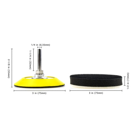 3 Inch Sanding Discs Set 100 Pcs Wet Dry Assorted Grits 60 To 10000 With Hook And Loop Backing Pad dimensions