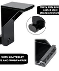 Premium Steel Container Jack Lug With Limiter Leveler in black powder-coated steel for heavy-duty lifting and rigging.