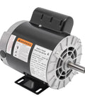 Half Horsepower Single Phase Electric Motor With 3450 RPM 115 To 230 Volt IP23 Protection Beefy Workhorse Build For Metal Cutting Machines Pumps And Fans, black