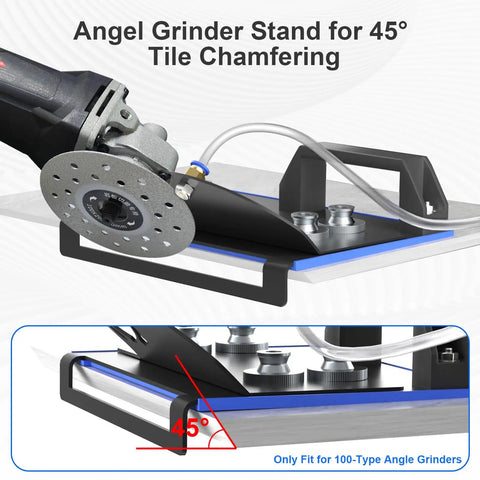 45 Degree Tile Chamfering Tool Stand for Angle Grinders Pro Grade Bevel and Chamfer with Stable Base for 100 Type