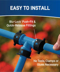 Blu-Lock tubing with push-fit and quick-release fittings for 50022 Medium Area One Zone All In One Automatic Watering System