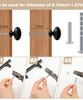 Installation guide for Snag These Solid 30 Pack Cabinet Pulls And Cabinet Knobs Featuring Sleek Matte Black Stainless Steel Finish.