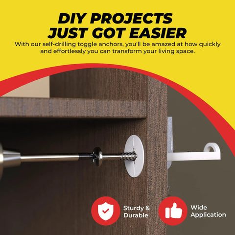 Heavy Duty Drywall Anchors And Screws Kit Including Toggle Anchors And Self Drilling Zinc Plastic Anchors For Hanging Pictures And More