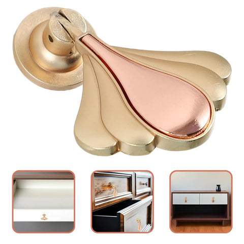 Gold cabinet knob set with sleek design and retro charm for kitchen and bedroom cabinets, modern metal cabinet door knobs.