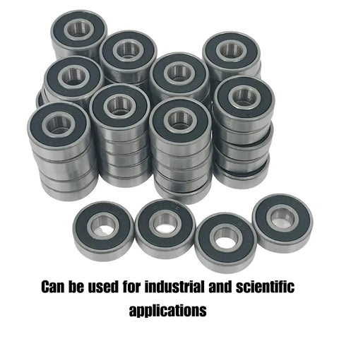 Stacked 608 2RS Ball Bearings Set 100 Pack 8x22x7mm Sealed Chrome Steel for industrial use