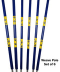 In Ground Weave Poles For Outdoor Dog Agility Training Set Of 6 Poles Only Heavy Duty PVC Construction With Bolted Steel Stakes