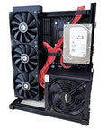 Open Frame Test Bench Case With Aluminum Rack Bracket For ATX Motherboards, Supports Air Cooling And 180mm Water Cooling, DIY Creative Vertical Overclocking Chassis Kit