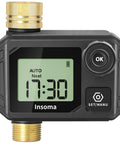 Sprinkler Timer For Garden And Lawn Programmable Irrigation Hose Timer with LCD screen showing time 17:30 and control buttons