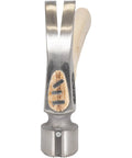 Close-up of the 14oz Titanium Framing Hammer With Magnetic Nail Holder And Milled Face for One Hand Nail Start, Tough-As-Nails Heavy-Duty Construction Tool Built for Pros and DIYers VN07175 7175, showcasing its milled face and magnetic nail holder.