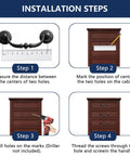 Installation steps for Antique Black Drawer Pulls 6 Pack Vintage Dresser Handles With Drop Bail Pulls 3.5 Inch Hole Center