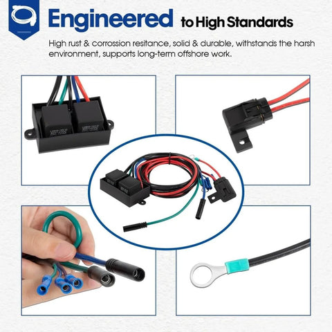 Replacement Relay Harness For Atlas Hydraulic Jack Plates 2014 And Up Copper Core Wiring Harness For T H Marine AHJRELAYKIT2DP