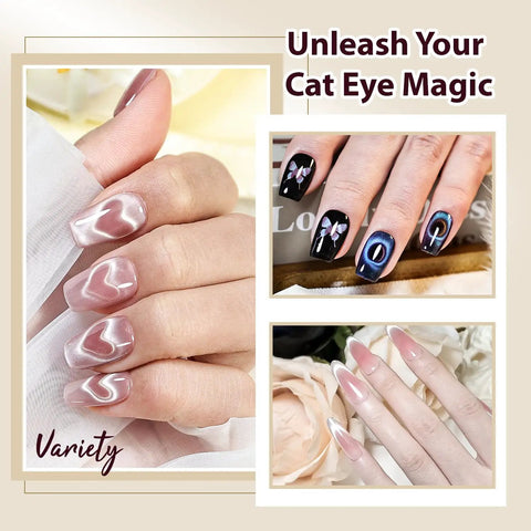 Cat Eye Nail Magnet Set 3 In 1 Cylinder Magnet Kit With Ball Magnets Magnetic Nail Art Pen And Guides for nail art designs