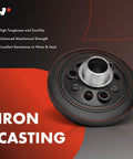 Engine Harmonic Balancer Crankshaft Pulley Compatible With 2012-2019 Jeep Grand Cherokee, iron casting, black finish