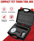 Gearhead Pro Grade Cylinder Bore Gauge With Sleeve Height And Counterbore Tool in durable case, contents visible