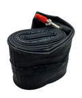 Welter Weight 27.5 Inch Bicycle Inner Tube With 36mm Presta Valve And Removable Core Puncture Resistant Trail Ready in black, rolled view