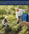 Farmer in garden with bag of 10 10 10 Lawn And Garden Granular Pro Grade Fertilizer With Micronutrients For Soil Health Blooms And Strong Roots Safe For Vegetables Fruits Lawns And Crops Year Round Npk Plant Food For Green Grass And Rich Gardens