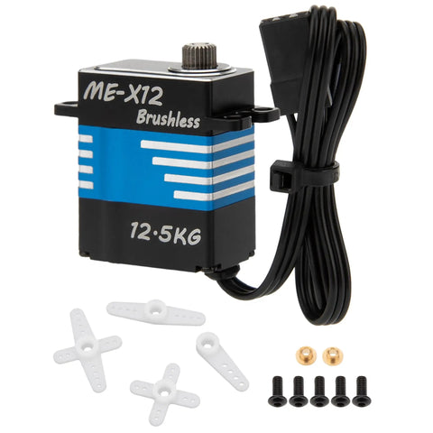 Beefy 12.5 Kg High Torque RC Micro Servo For SCX24 TRX4M And 1:10 And 1:8 Crawlers, Brushless Motor, Metal Gears Visible, 6V To 8.4V Range