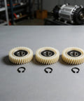 Three 35T nylon gears with 12mm ID circlips from Beefed Up 35T Planetary Gear Kit For E Bike Motors Left Skew Nylon Gears