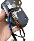 Back view of Must Have Ebike Display For 48V 60V 72V Universal LED Screen Meter With Speedometer And Odometer showing wires