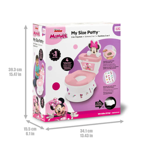 Super Sweet Disney Minnie Mouse Toddler Potty Training Toilet With Real Flush And Cheer Sounds Lickety Split Floor To Chair Transition Removable Splash Guard Tough Grab Handles Smooth Learning For Kiddos 18 Months Plus