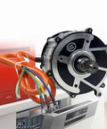 Heavy Duty Brushless Electric Tricycle Motor 550W To 2000W 72V Pure Copper Core with wires against a white background.