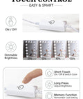 Touch dimmer for 14 Bulb Vanity Lighting Kit For Makeup Mirror With Plug In Power Adapter And Touch Dimmer 6000K Cool White Up To 1350 Lumens CRI 90 Mirror Not Included